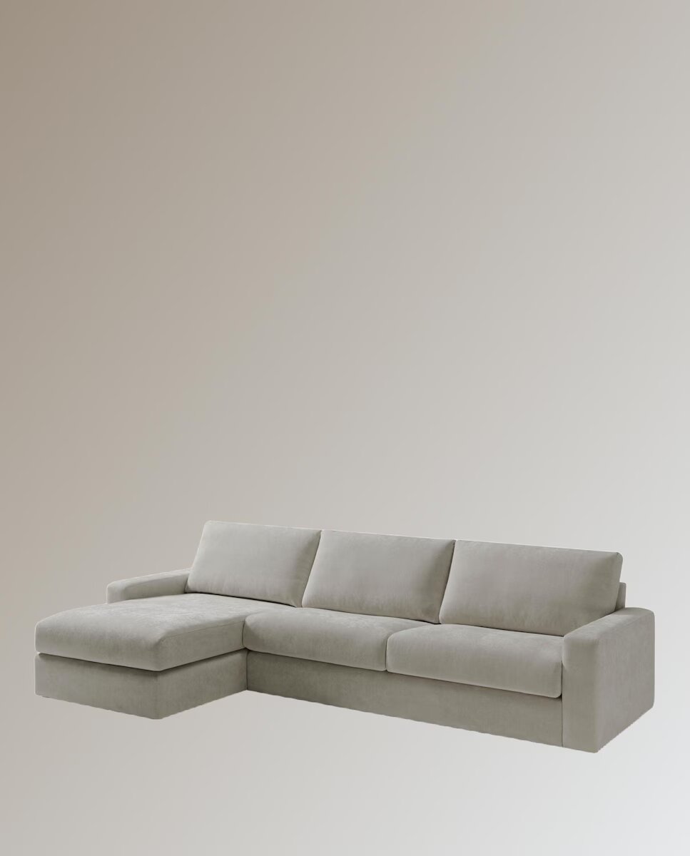 Imagen 3 de Sofá de 5 plazas con chaise longue izquierda Verona - Gris perla Gris perla