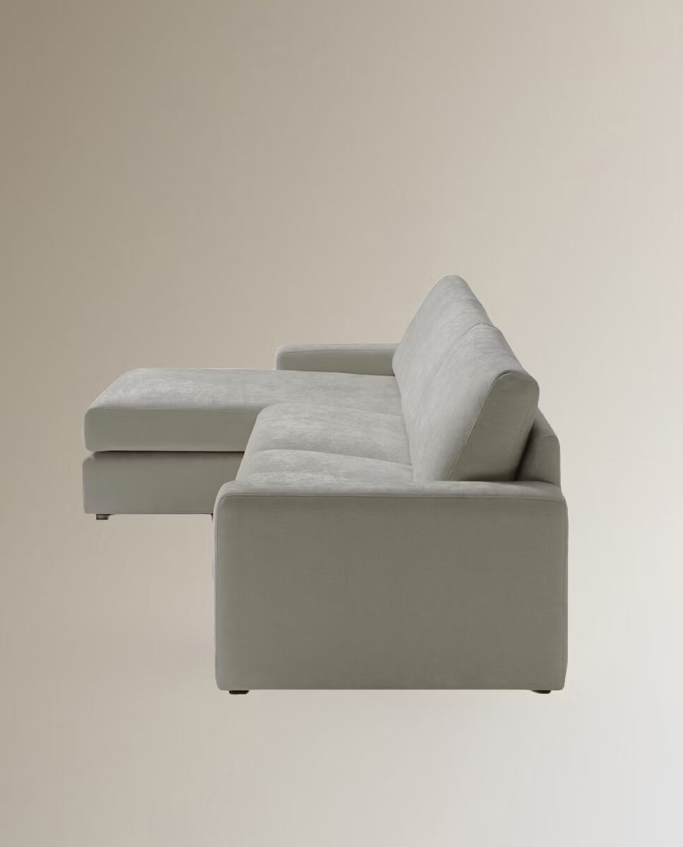 Imagen 4 de Sofá de 5 plazas con chaise longue izquierda Verona - Gris perla Gris perla