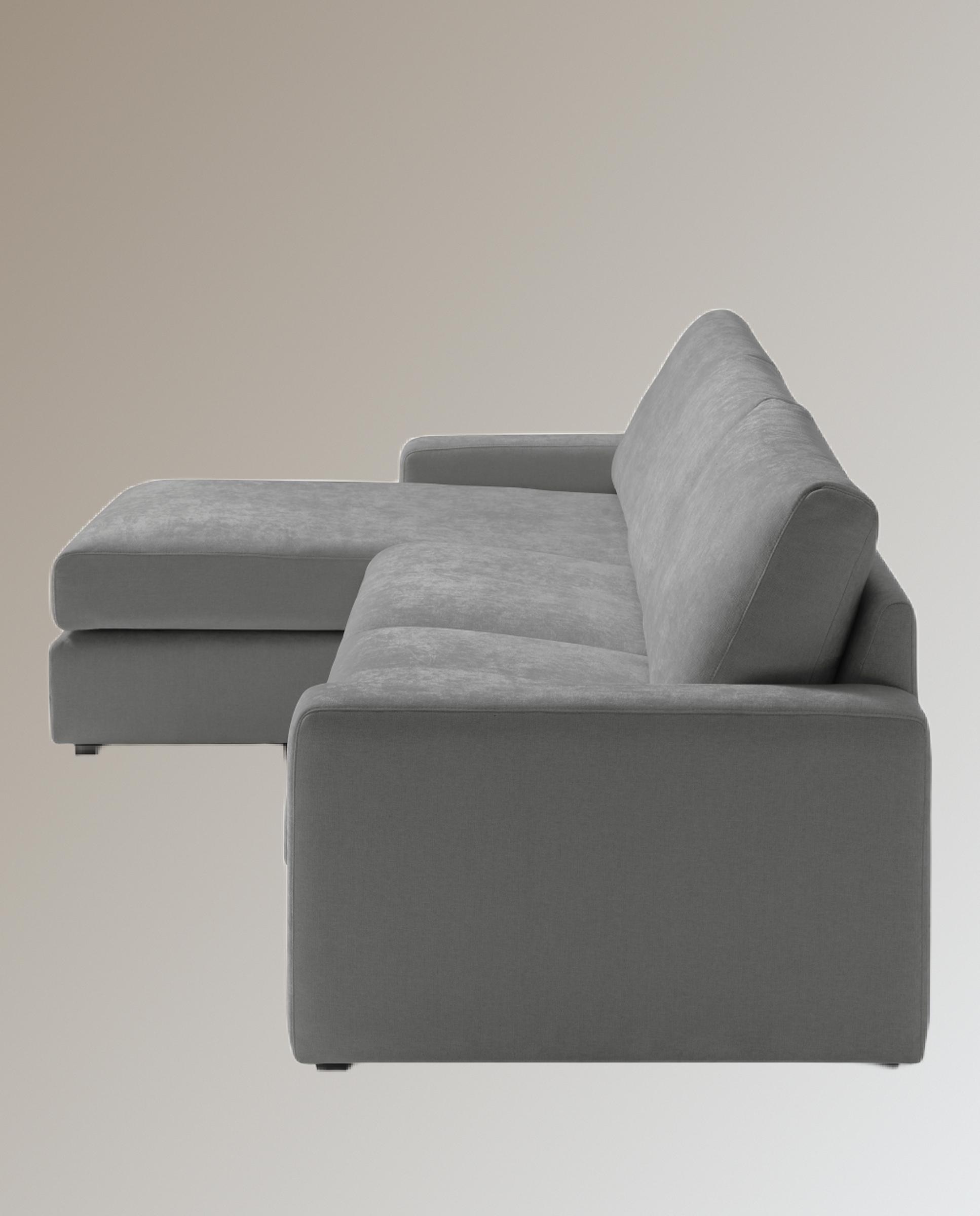 Sofá de 5 plazas con chaise longue derecha Verona Cinzento-3