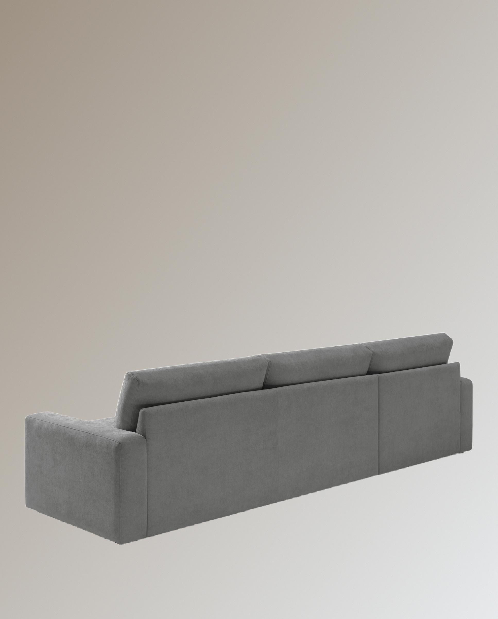Sofá de 5 plazas con chaise longue derecha Verona Cinzento-4