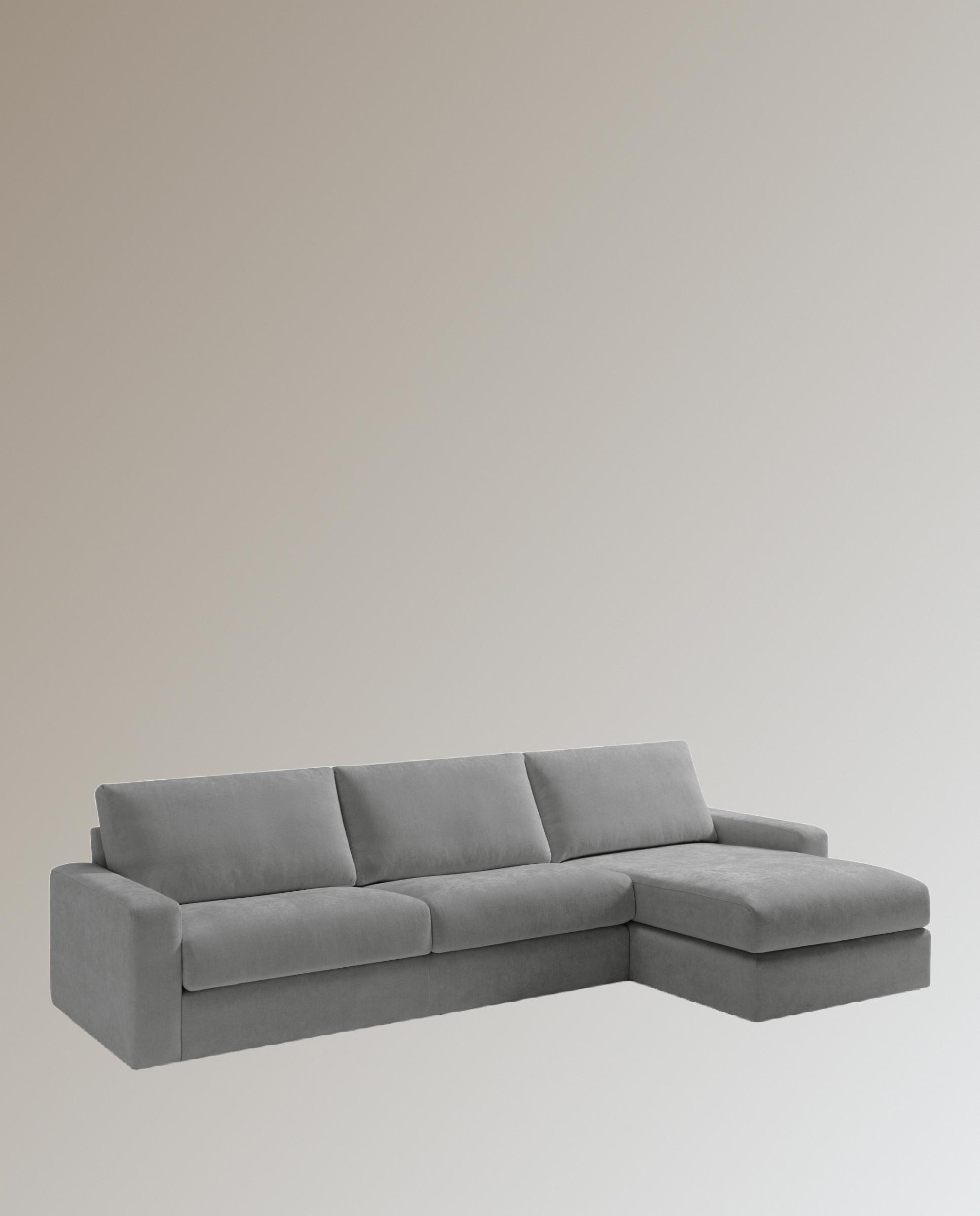 Sofá de 5 plazas con chaise longue izquierda Verona Cinzento-2
