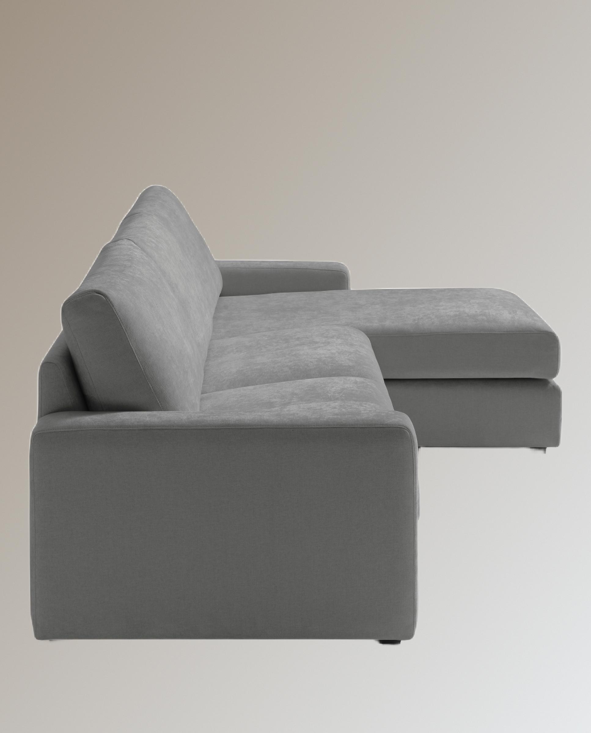 Sofá de 5 plazas con chaise longue izquierda Verona Cinzento-3