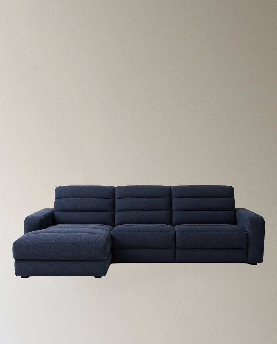 Imagen 0 de Sofá de 5 plaza con chaise logue izquierda Reno Azul