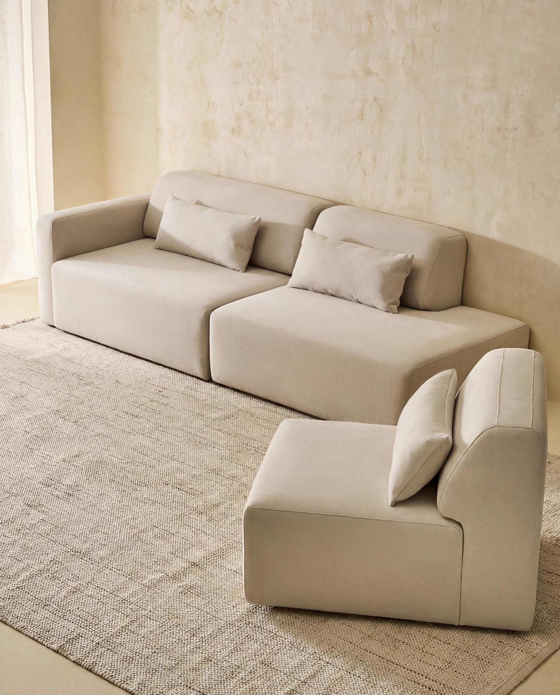 Sofá modular de 4 lugares com extremidade direita Copenhaga 2