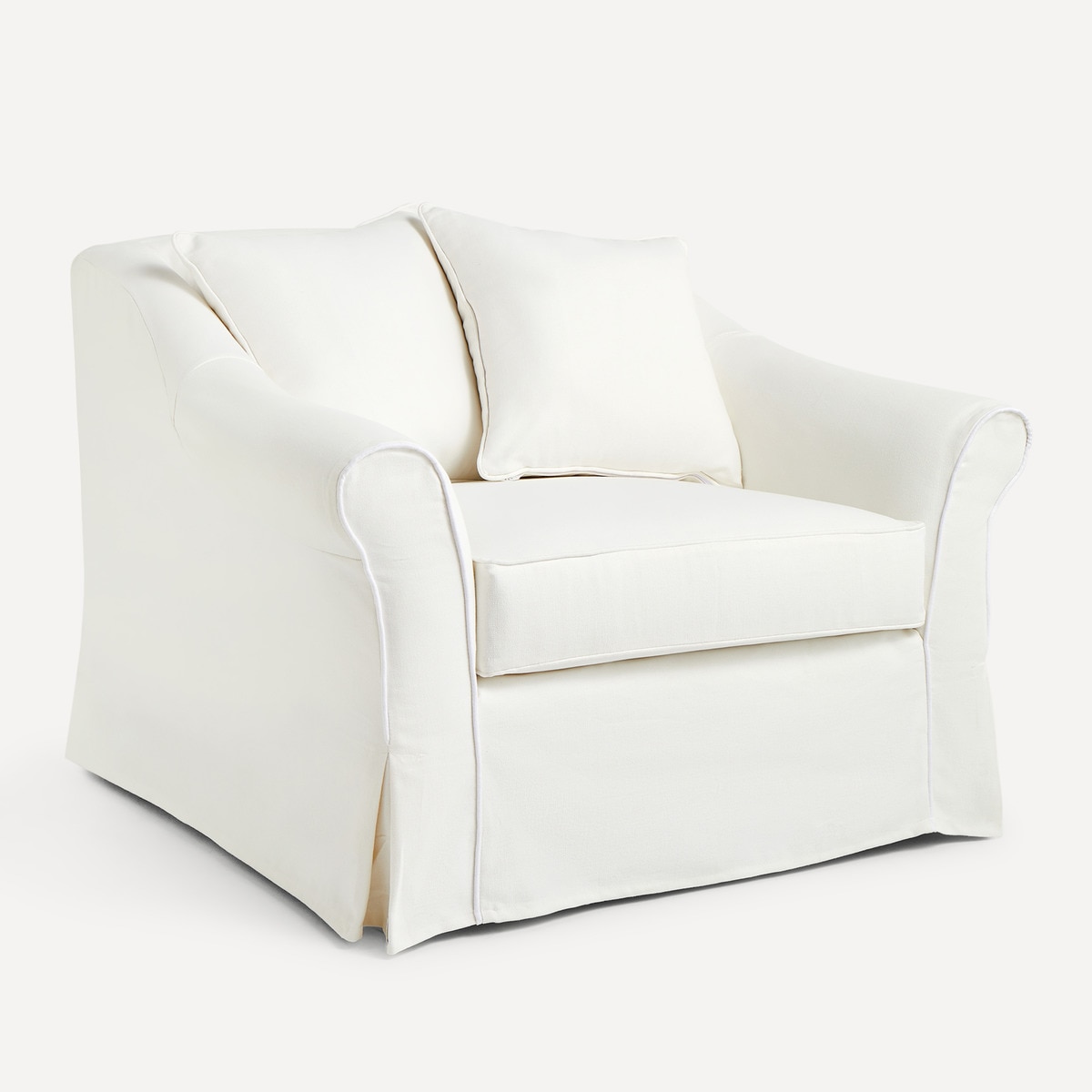 Imagem 0 de Poltrona de 1,5 Lugares Desembainhável em Algodão e Linho Menorca