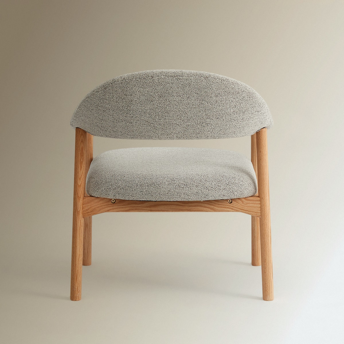 Poltrona em Tecido Bouclé Hugge Bege-5