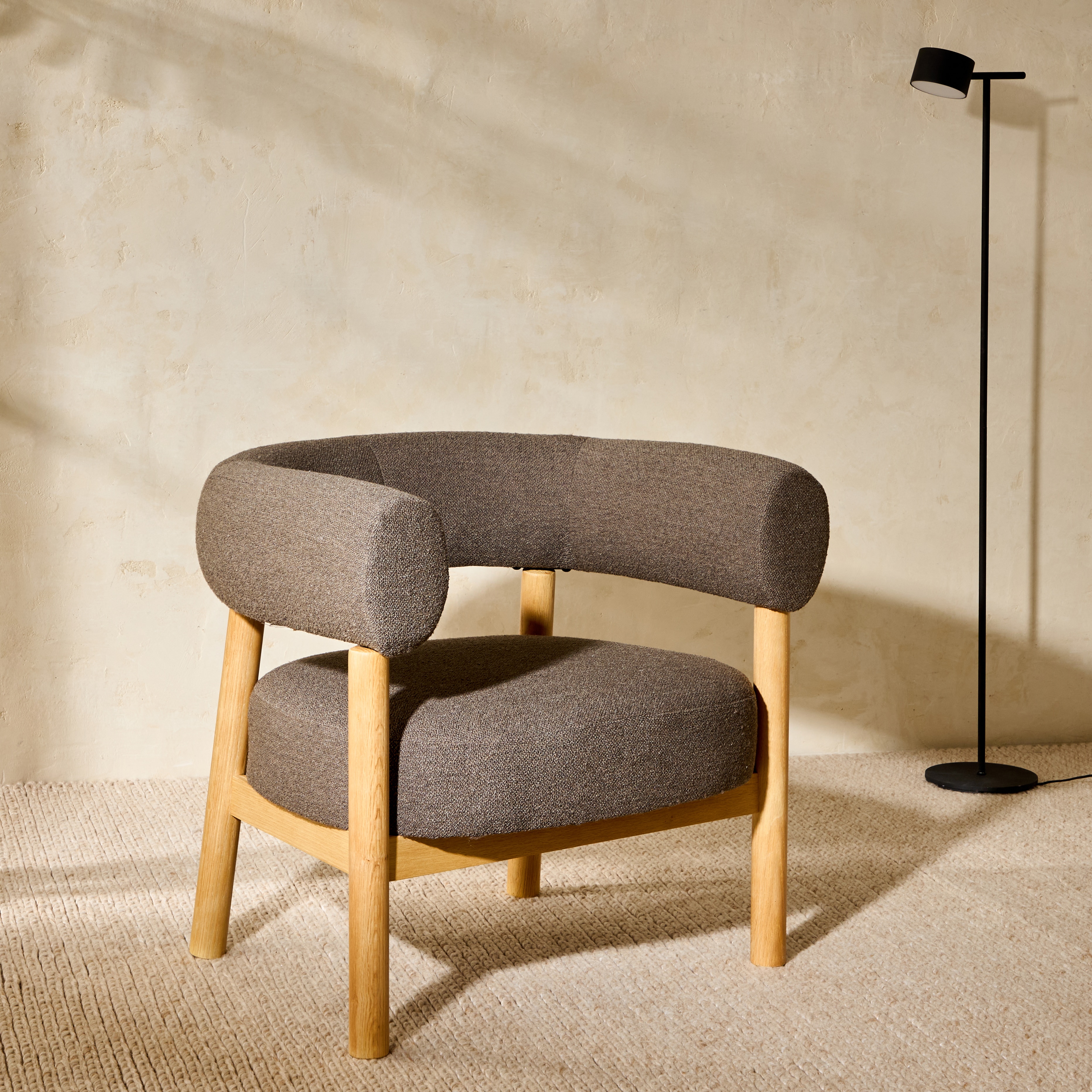 Imagem 0 de Poltrona em Tecido Bouclé Nordic