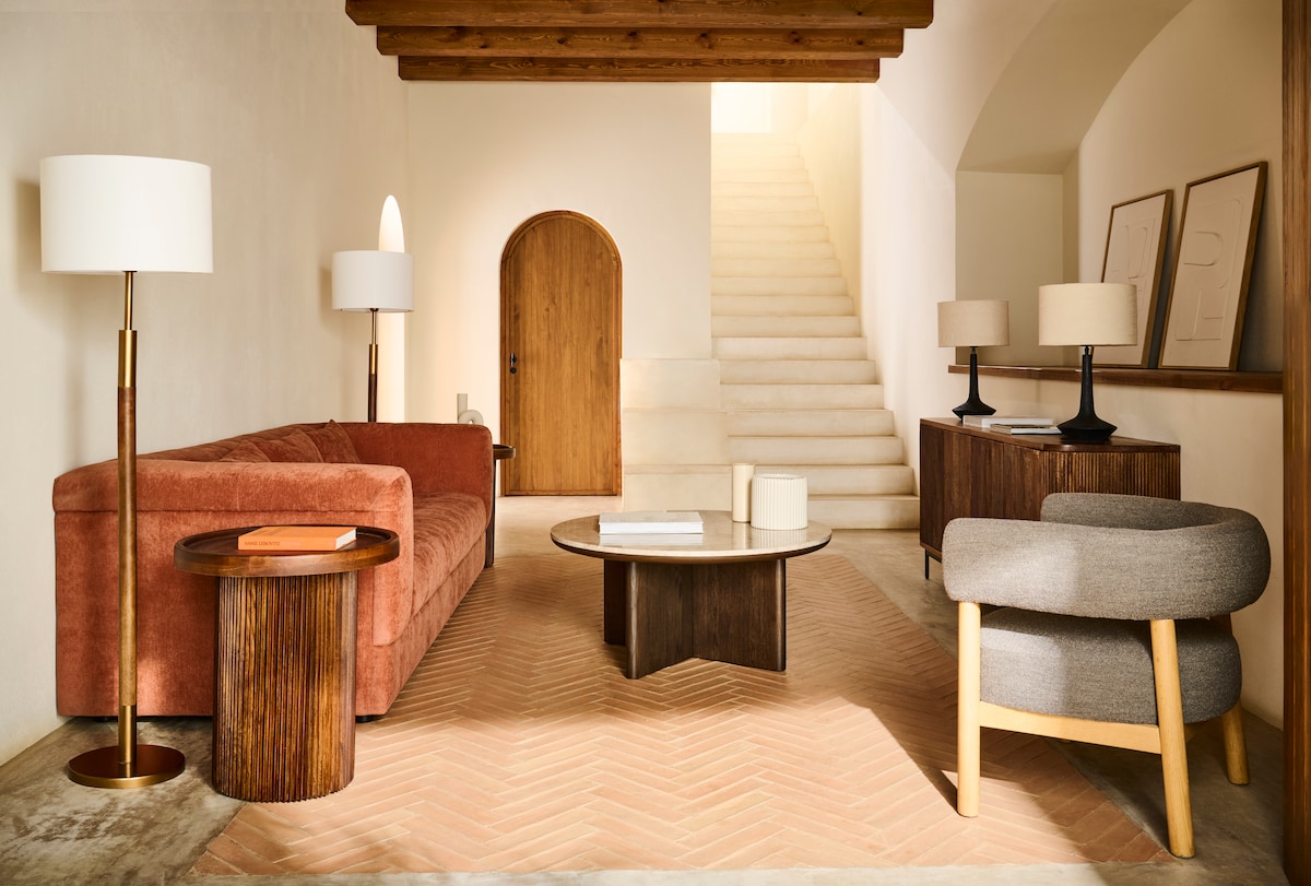 Poltrona em Tecido Bouclé Nordic Castanho-7