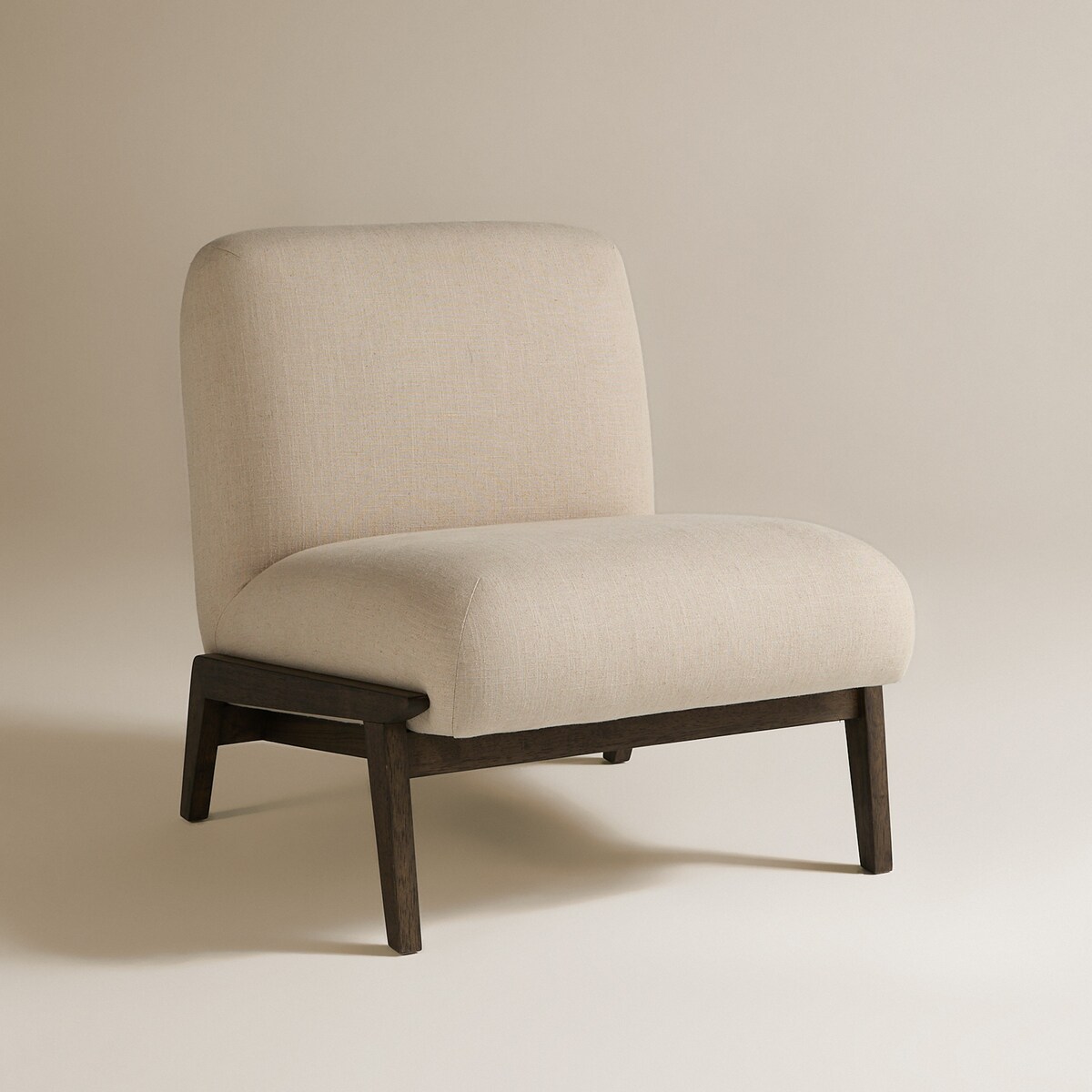 Poltrona Estofada em Linho Wells Natural-2