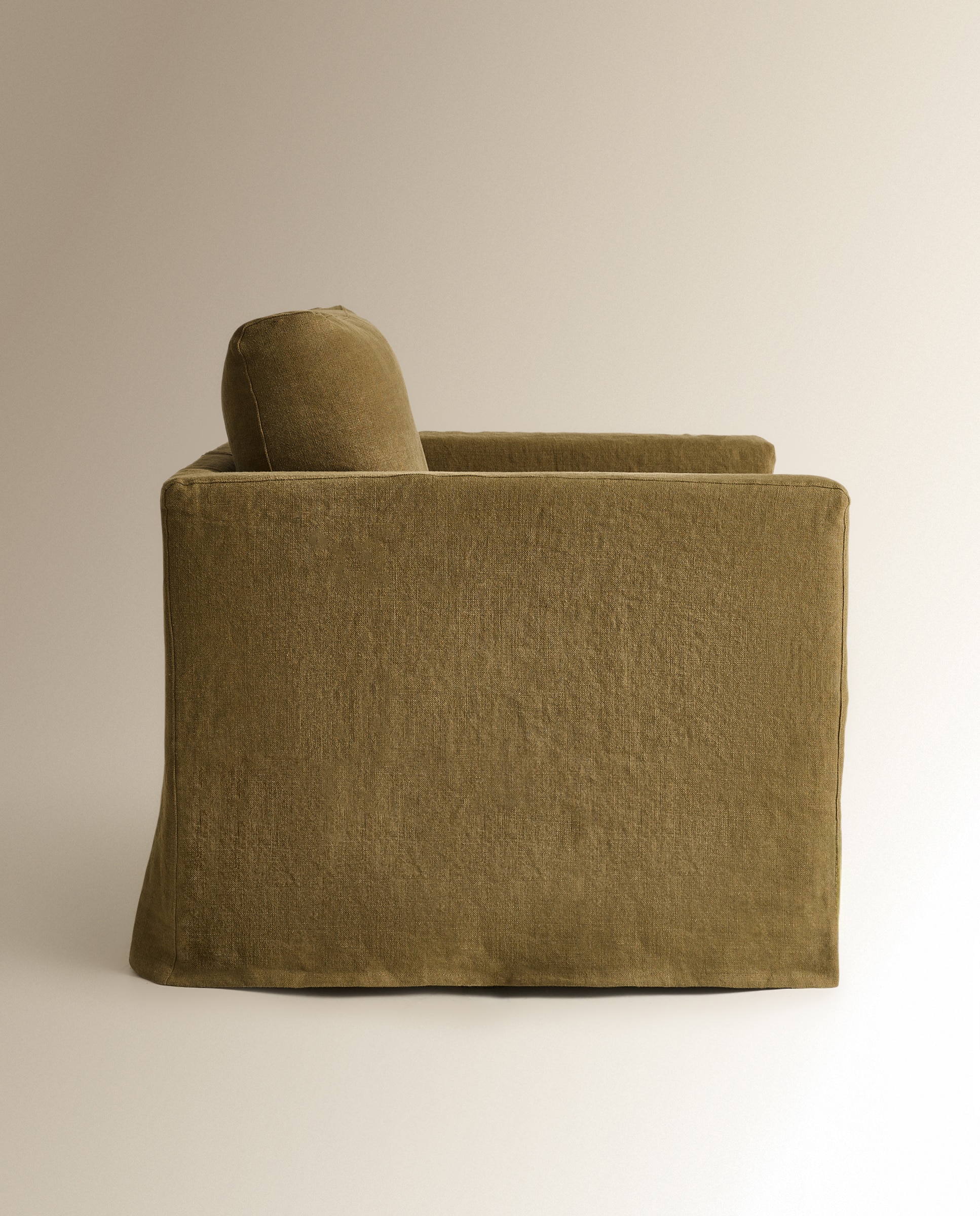 Sillón desenfundable de lino Ibiza El Corte Inglés - Verde Oliva Verde Oliva-4