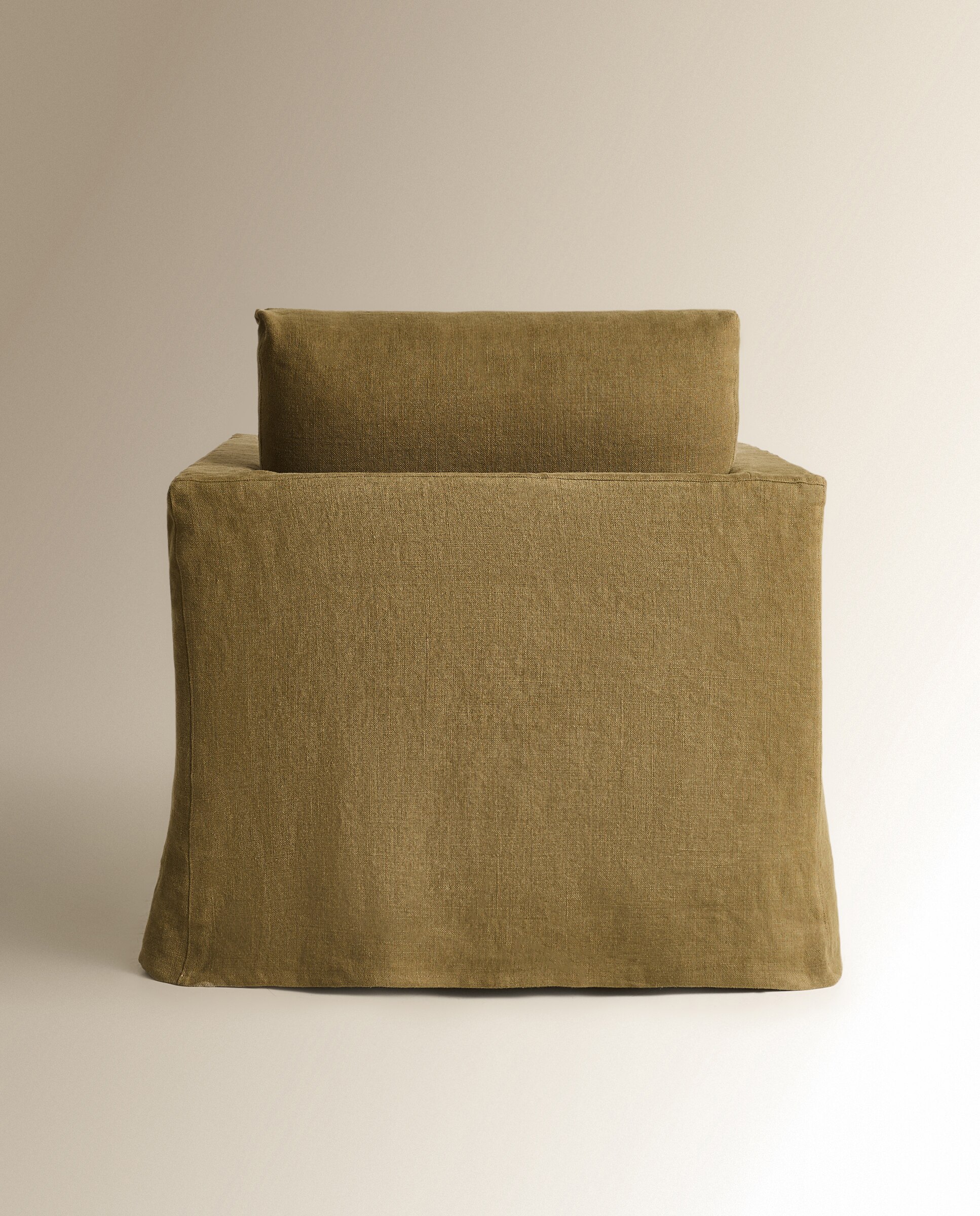Sillón desenfundable de lino Ibiza El Corte Inglés - Verde Oliva Verde Oliva-5