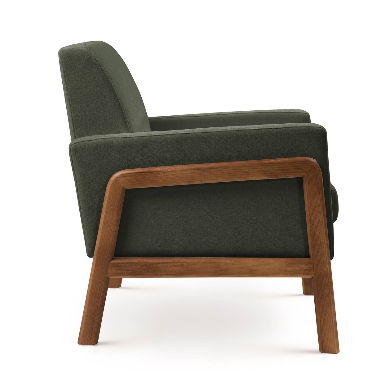 Poltrona Baixa em Mistura de Algodão com Estrutura de Freixo Arthur Roma/Taupe-3