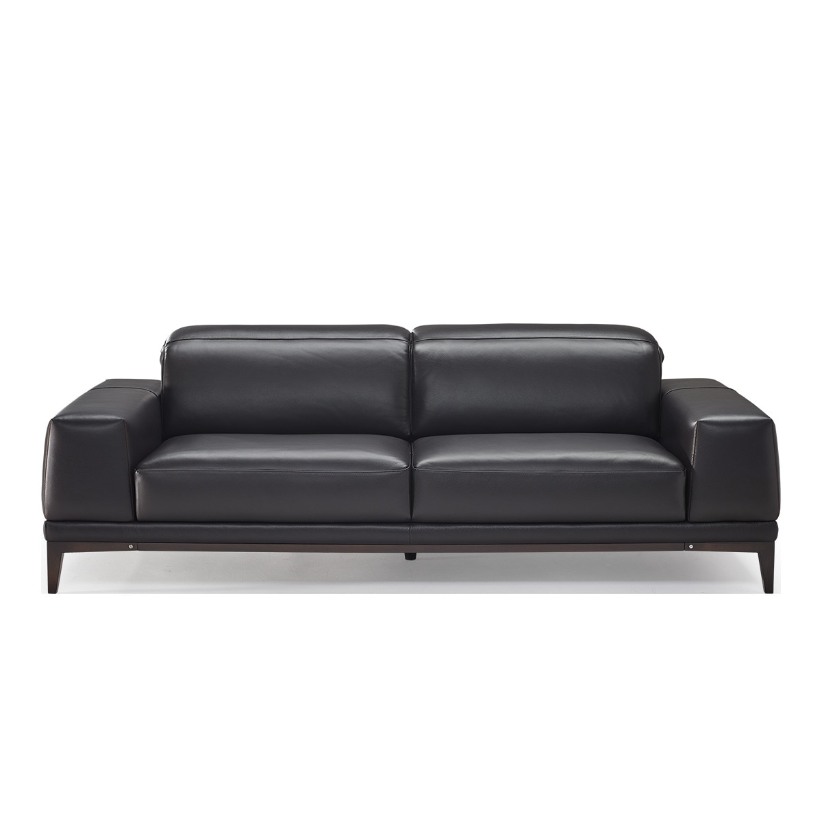Imagen 0 de Sofá de piel de 3 plazas Borghese Natuzzi Italia Marrón oscuro