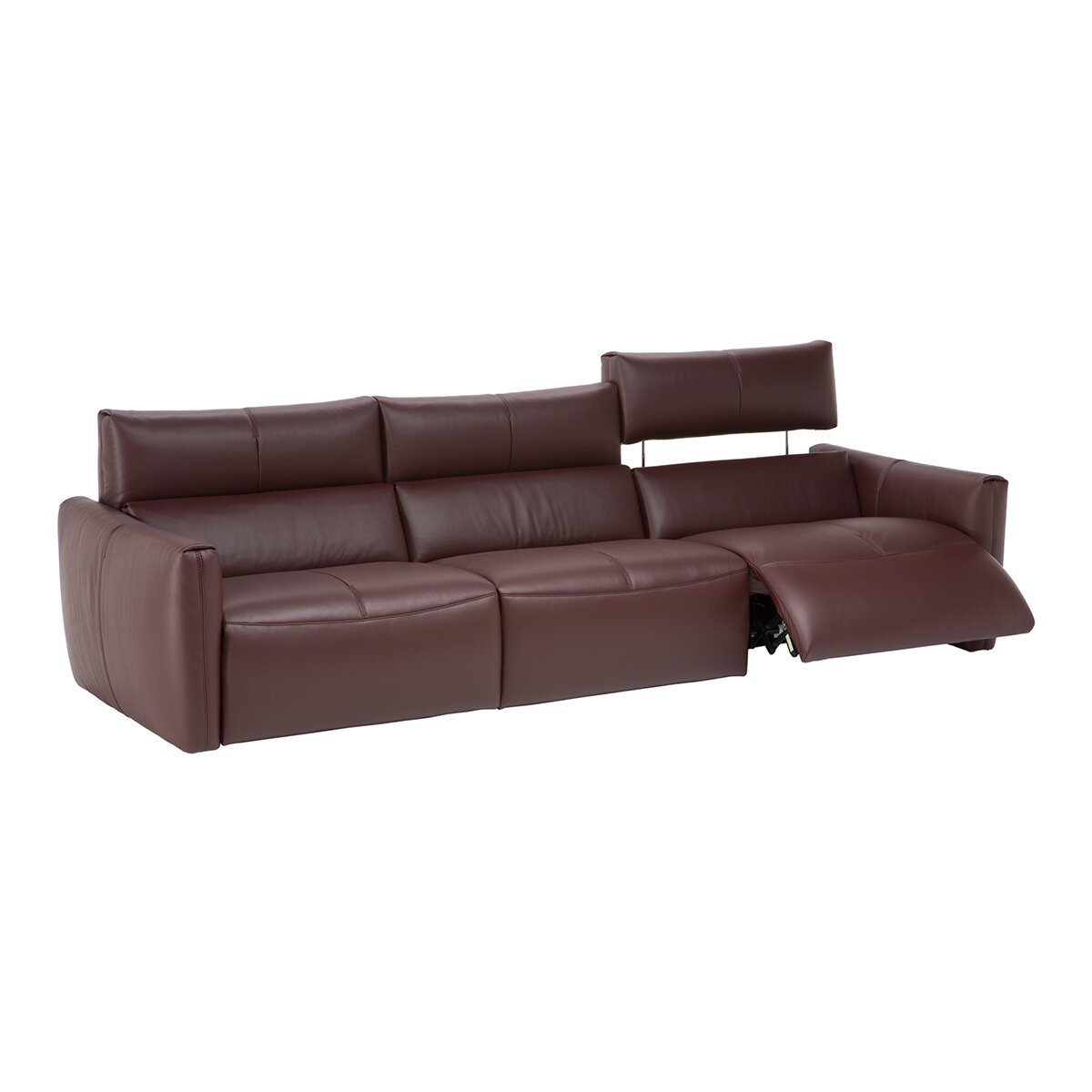 Sofá de piel de 3 plazas con 3 asientos relax eléctricos Galaxy Natuzzi Italia 2