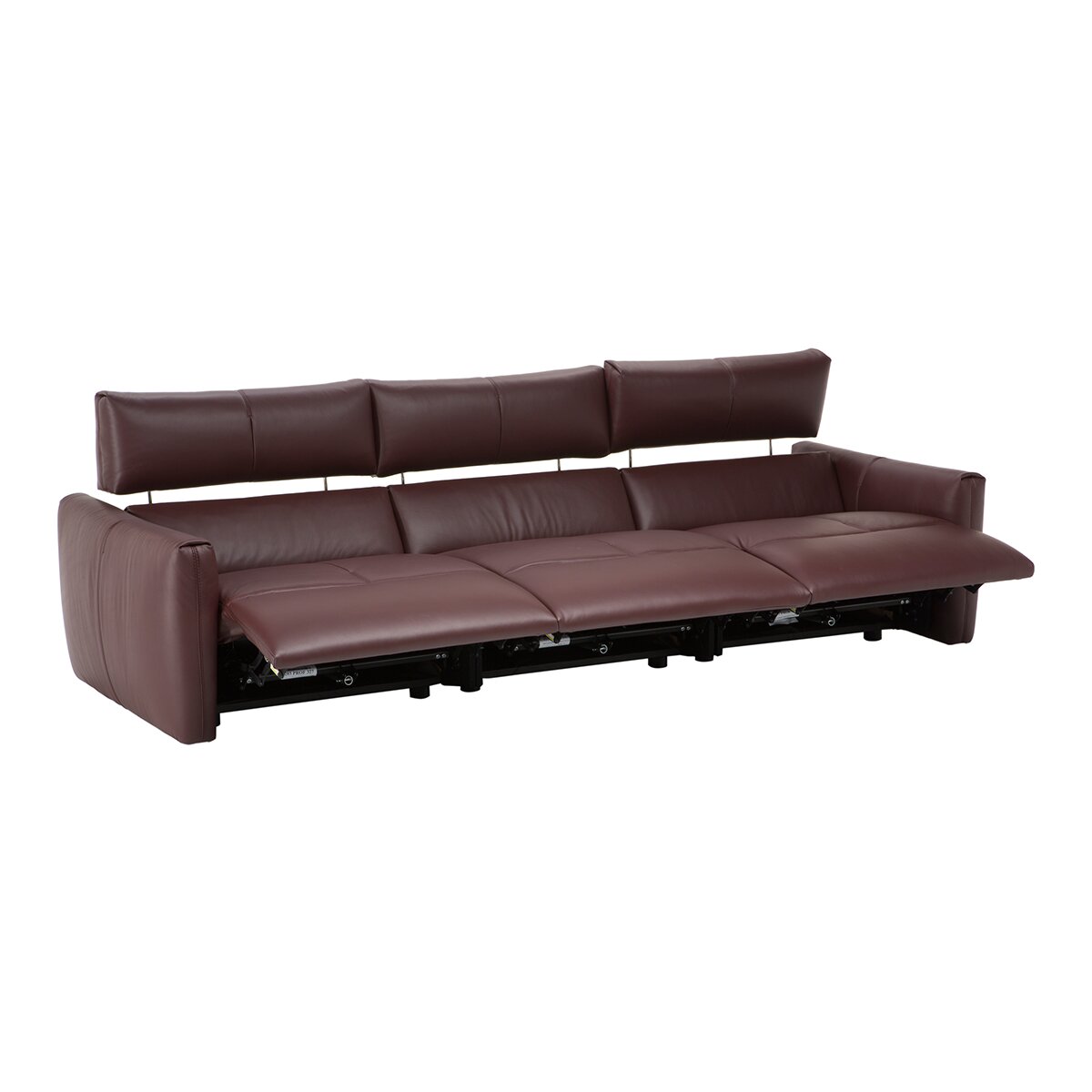 Sofá de piel de 3 plazas con 3 asientos relax eléctricos Galaxy Natuzzi Italia 3