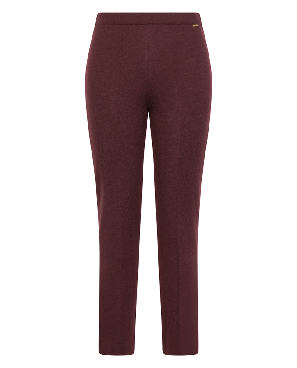 Calças de Malha pelo Tornozelo Grená-5