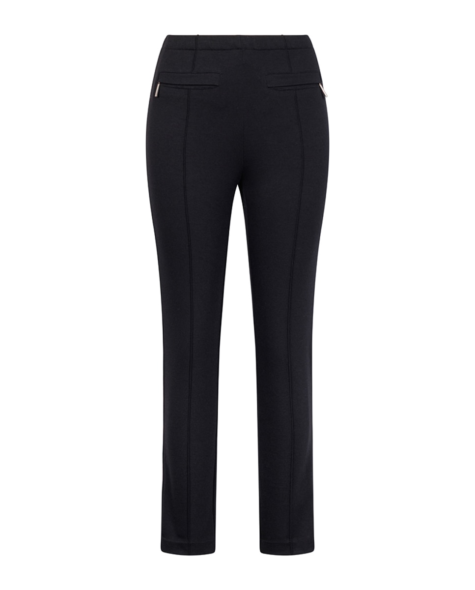 Pantalón de mujer pitillo con costuras decorativas - Naulover - Gris oscuro Negro-5