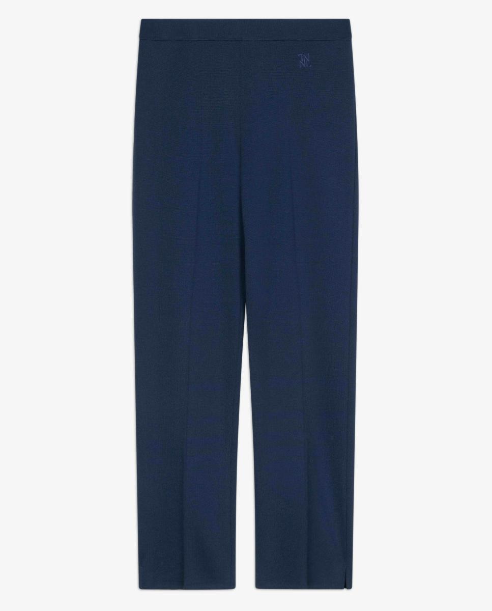 Calças de Malha Skinny Azul-marinho-6