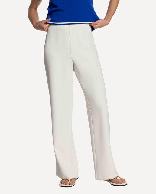 Imagem 0 de Calças de Crepe Duplo com Elástico