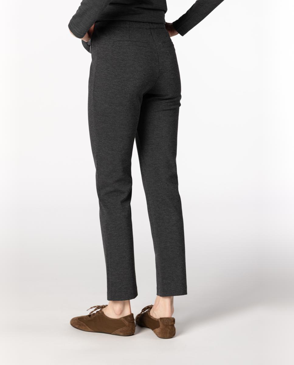 Calças Skinny de Mulher com Nervo Marcado Cinzento-escuro-2