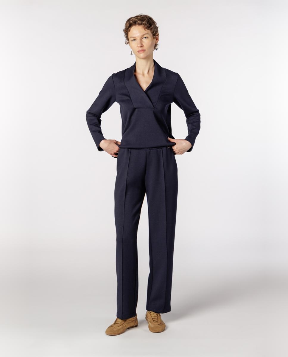 Pantalón de mujer de neopreno ligero. - Naulover - Azul marino Azul marino-4