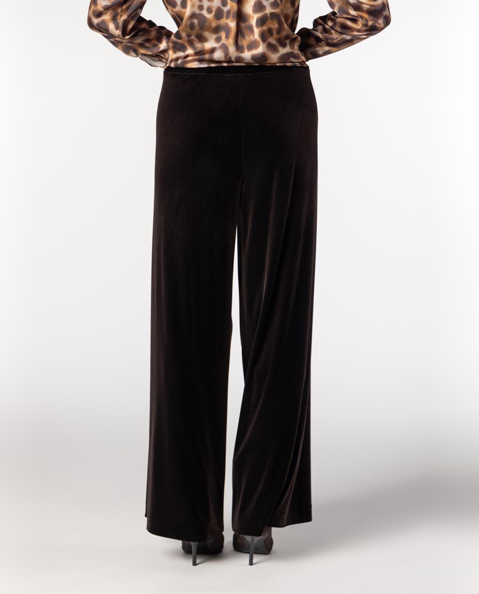 Pantalón de mujer de terciopelo acampanado - Naulover - Marrón oscuro Marrón oscuro-2