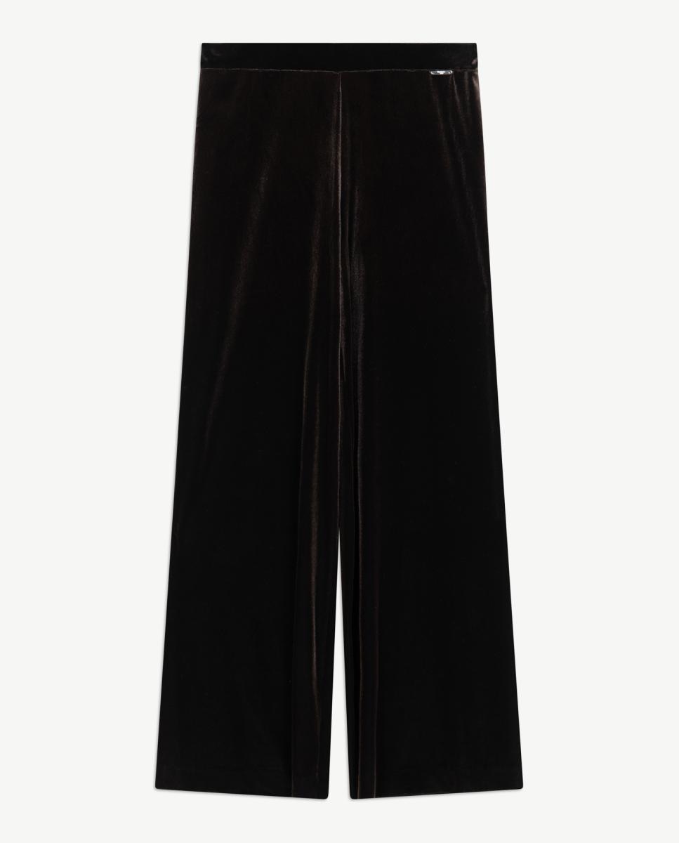 Pantalón de mujer de terciopelo acampanado - Naulover - Marrón oscuro Marrón oscuro-5