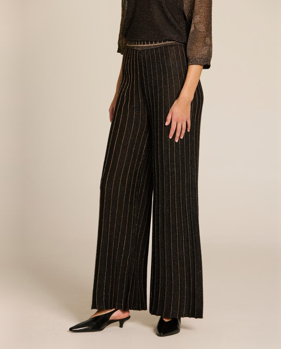 Imagen 1 de Pantalón de mujer plisado lúrex Negro