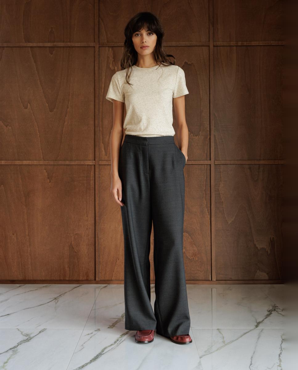 Imagen 0 de Pantalón de mujer largo recto paty Gris oscuro