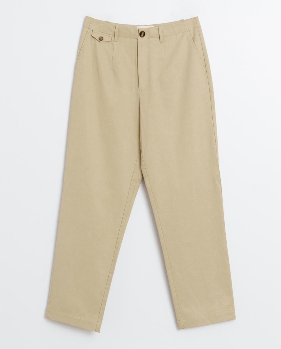 Pantalón de mujer largo chino lucas - Indi & Cold - Beige Beige-4