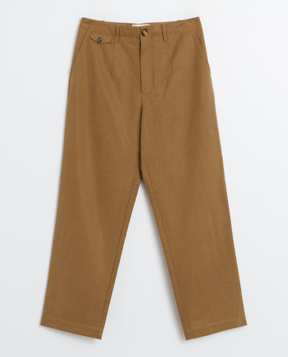 Pantalón de mujer largo chino lucas - Indi & Cold - Camel Camel-4