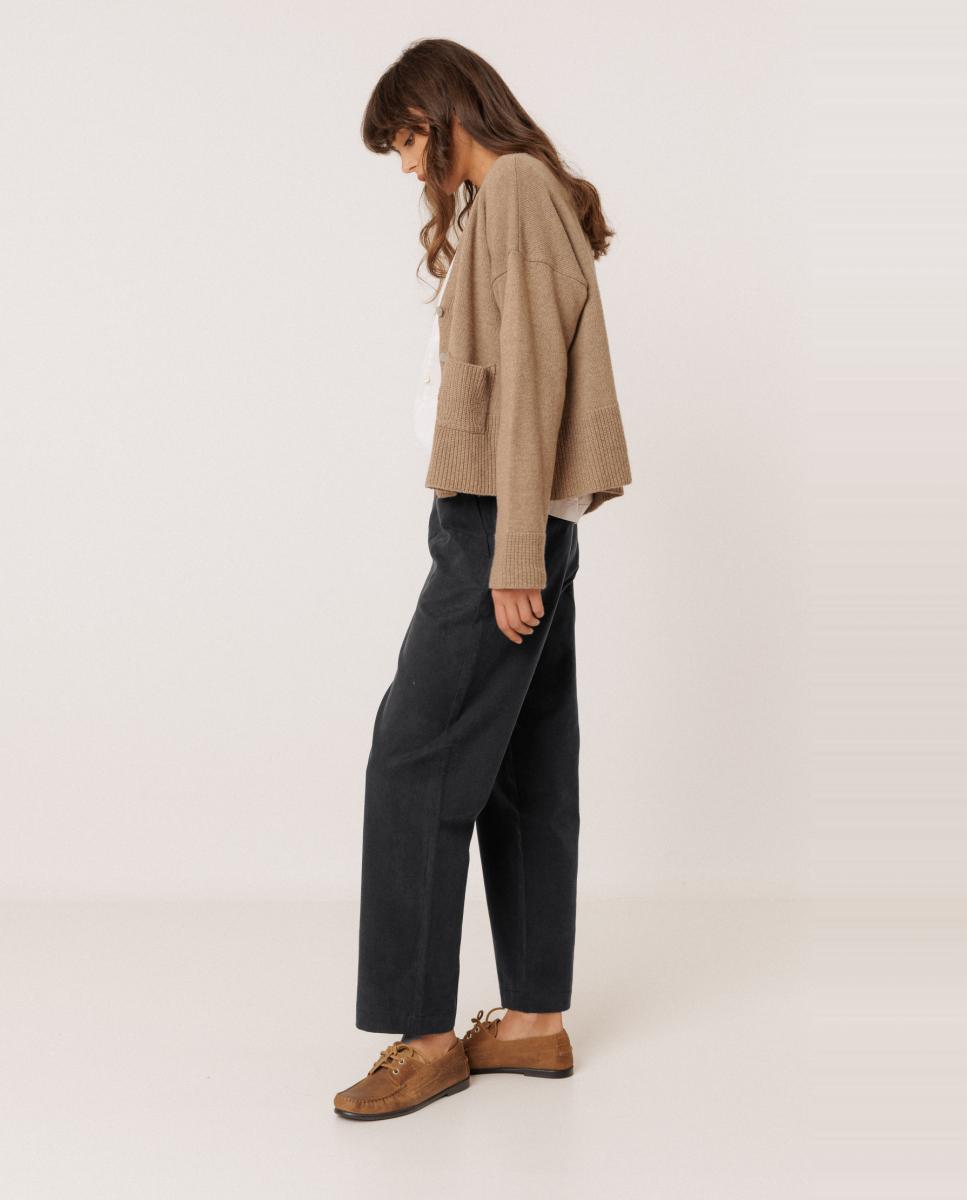 Pantalón de mujer largo chino lucas - Indi & Cold - Azul marino Azul marino-3