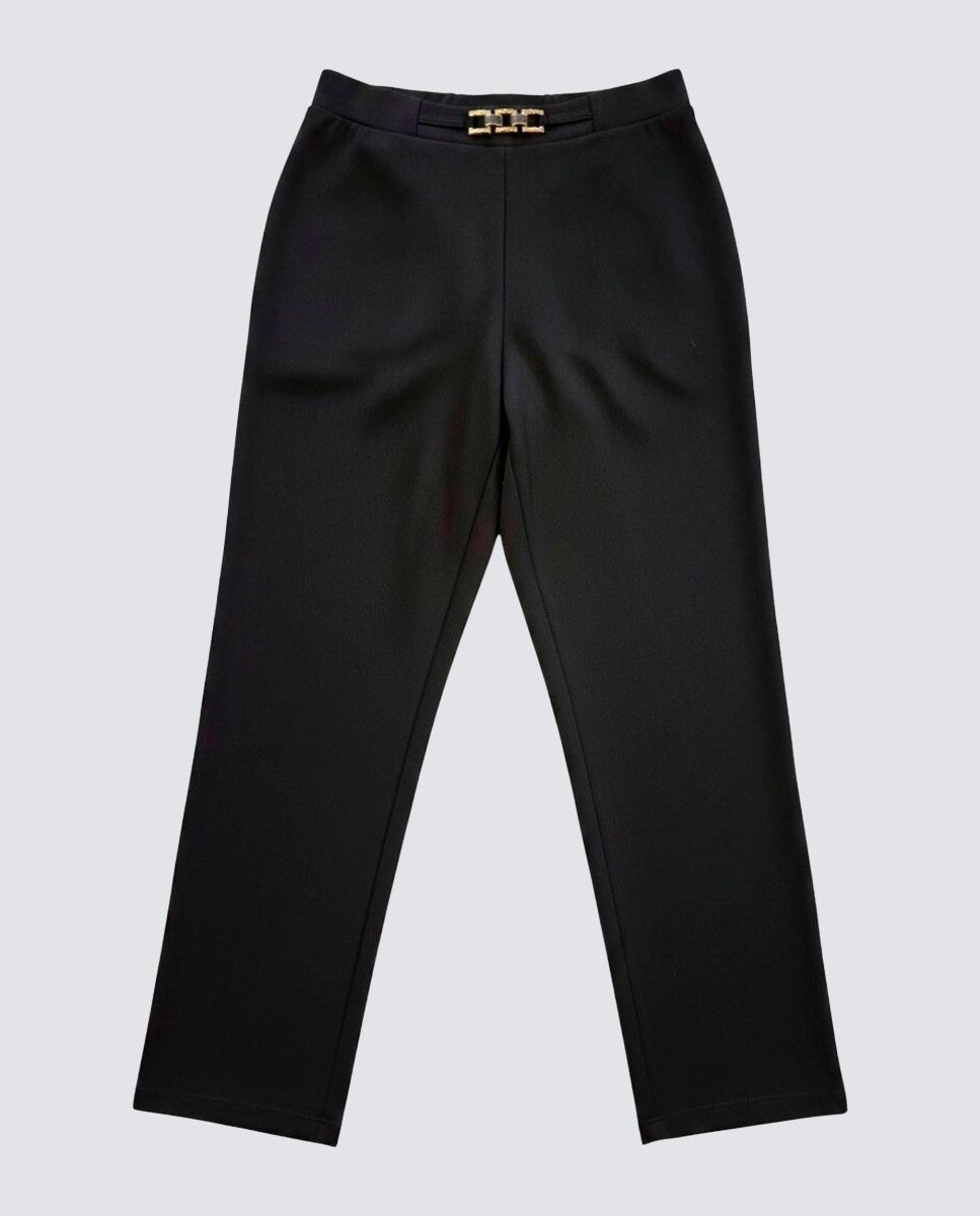 Pantalón de mujer liso, goma cinturilla - Zermatt - Negro Negro-3