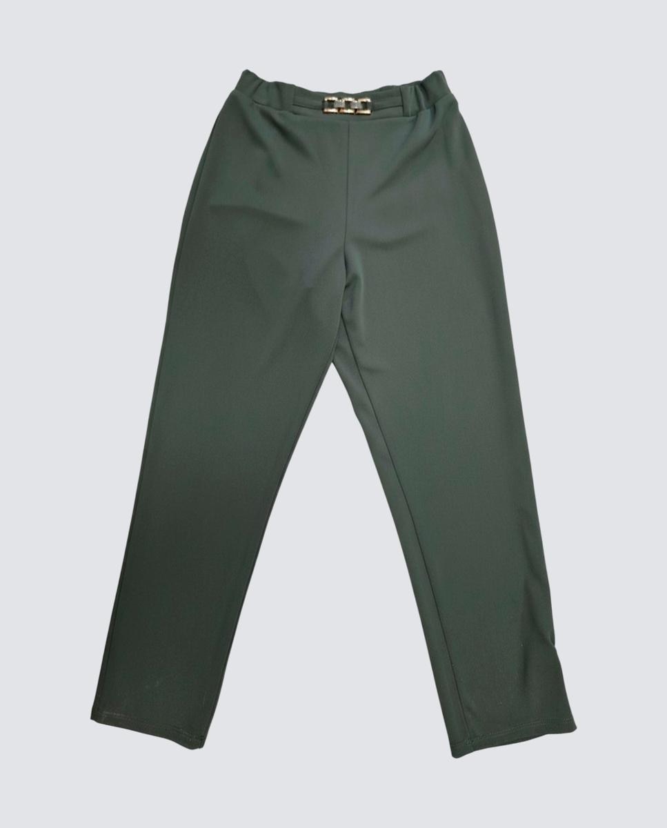Pantalón de mujer liso, goma cinturilla - Zermatt - Verde Verde-2