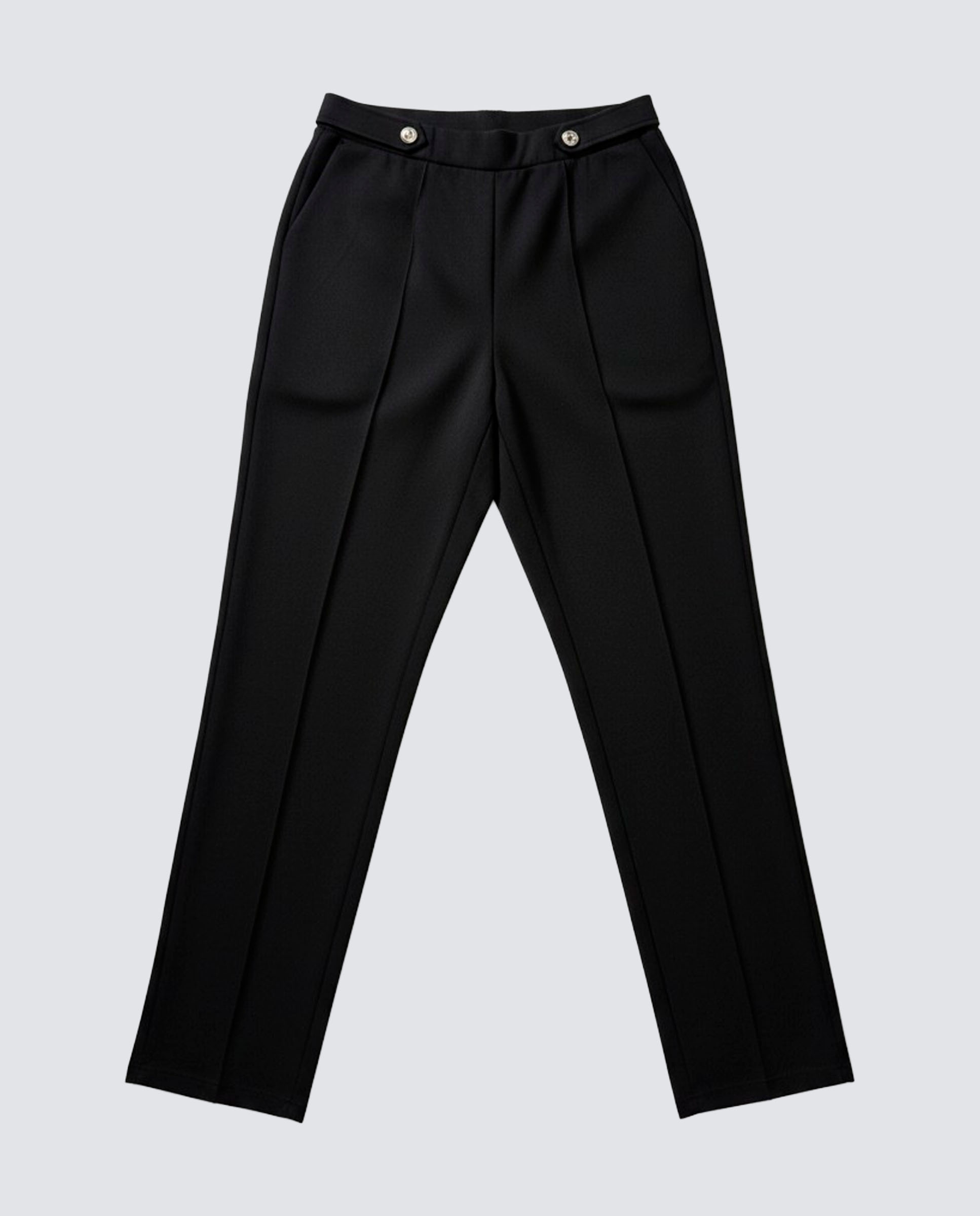 Pantalón de mujer liso, goma cinturilla - Zermatt - Negro Negro-4