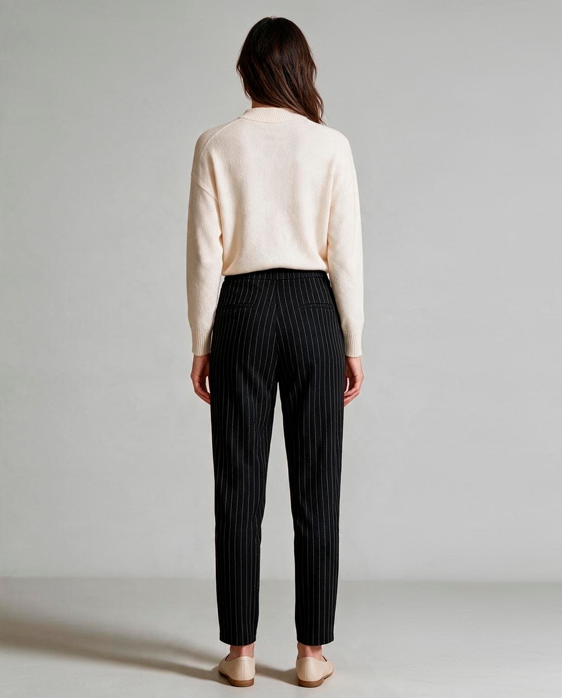 Pantalón de mujer rayas - Zermatt - Negro Negro-2