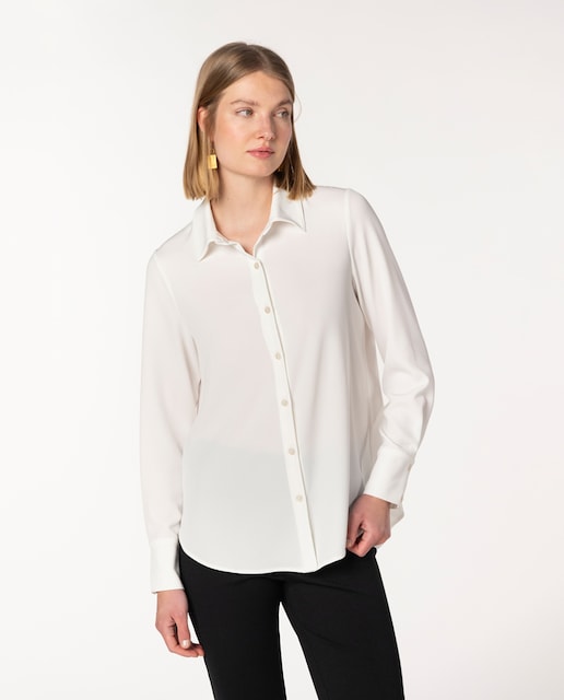 Imagen 0 de Camisa de mujer clásica de twill mate con stretch