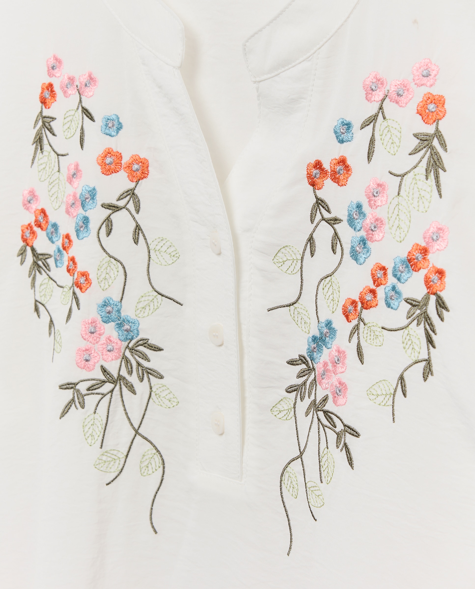 Camisa lisa de mulher com manga curta Natural-5