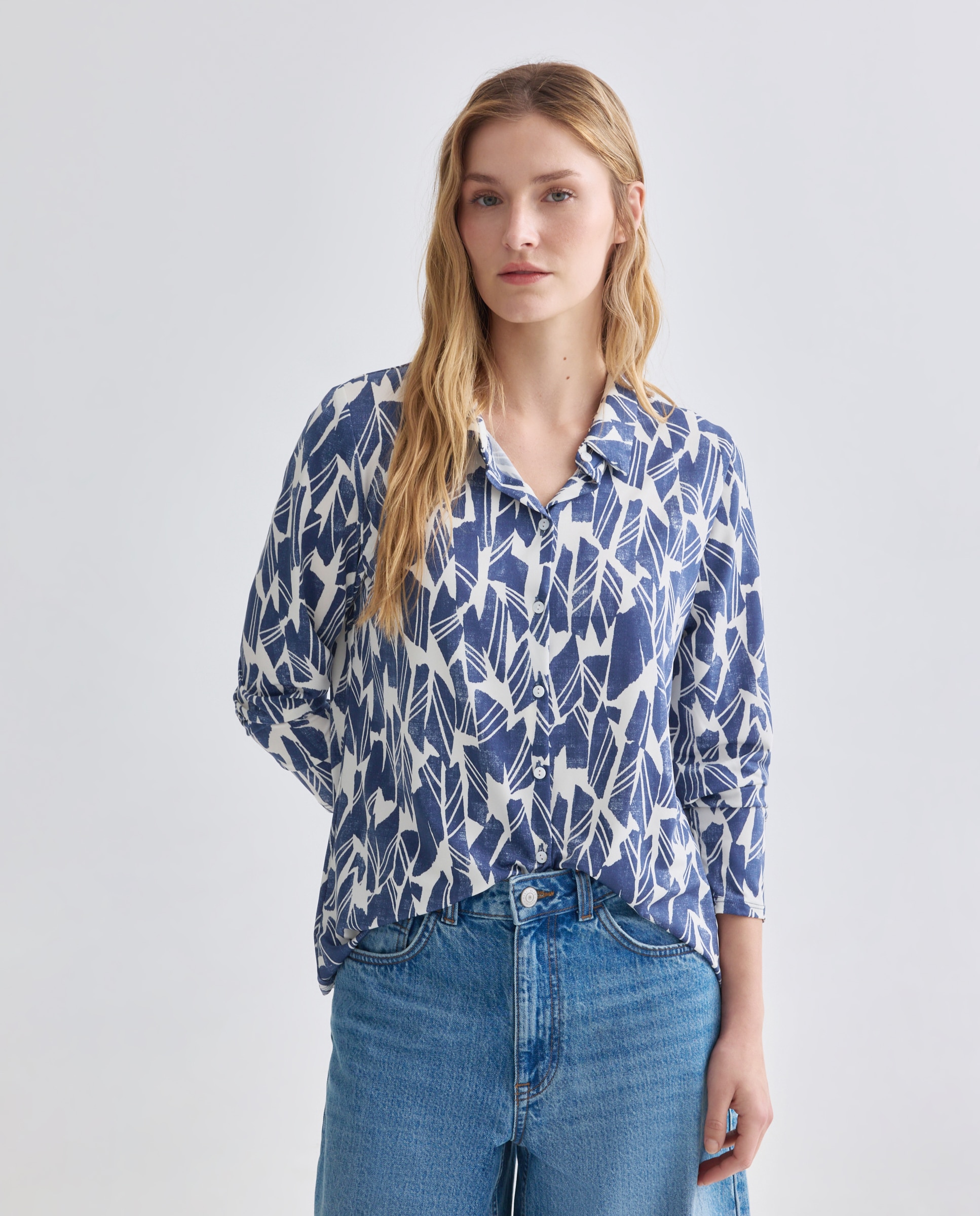 Zermatt - Camisa de mujer estampada manga larga.