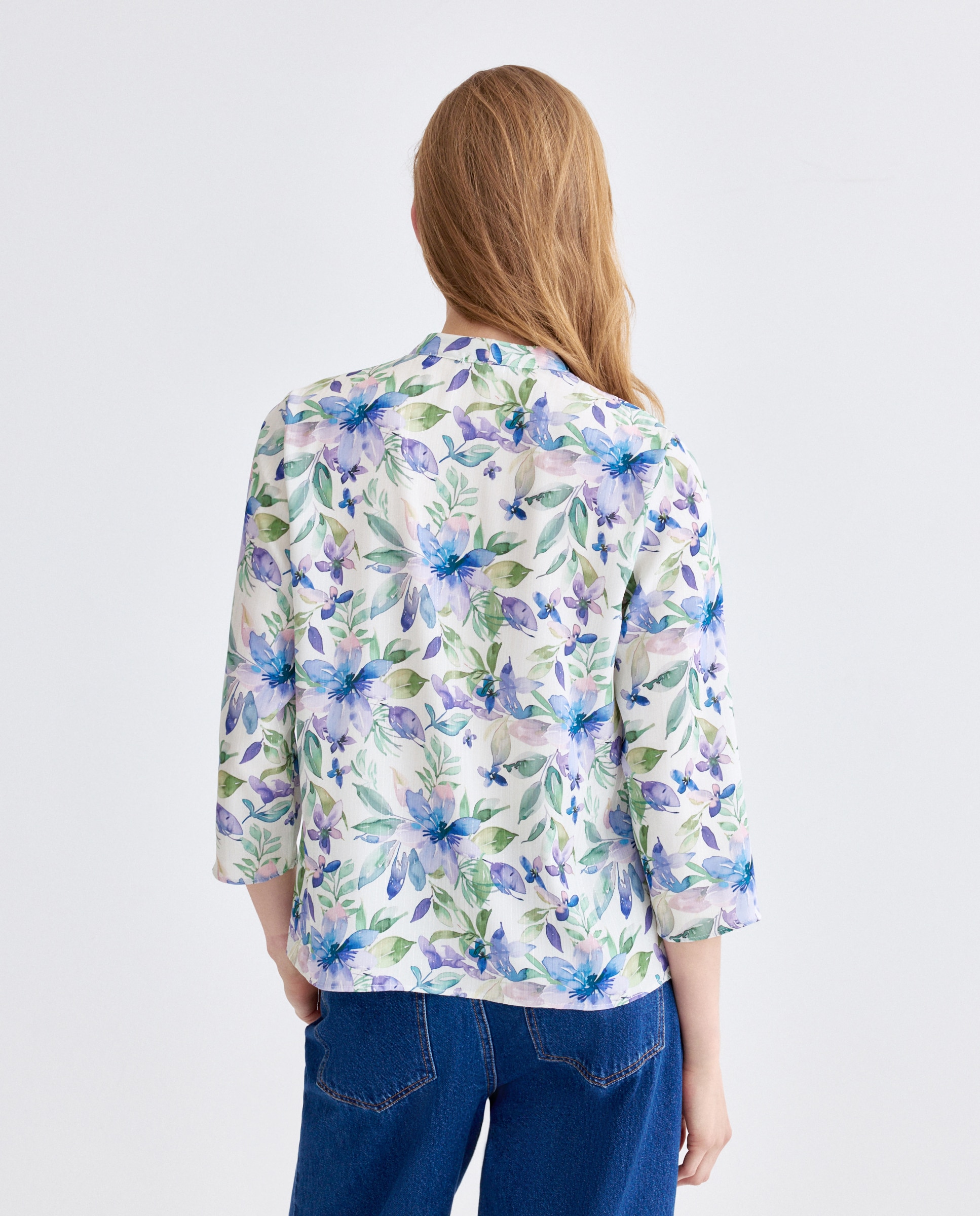 Camisa estampada com manga comprida Multicolor-3