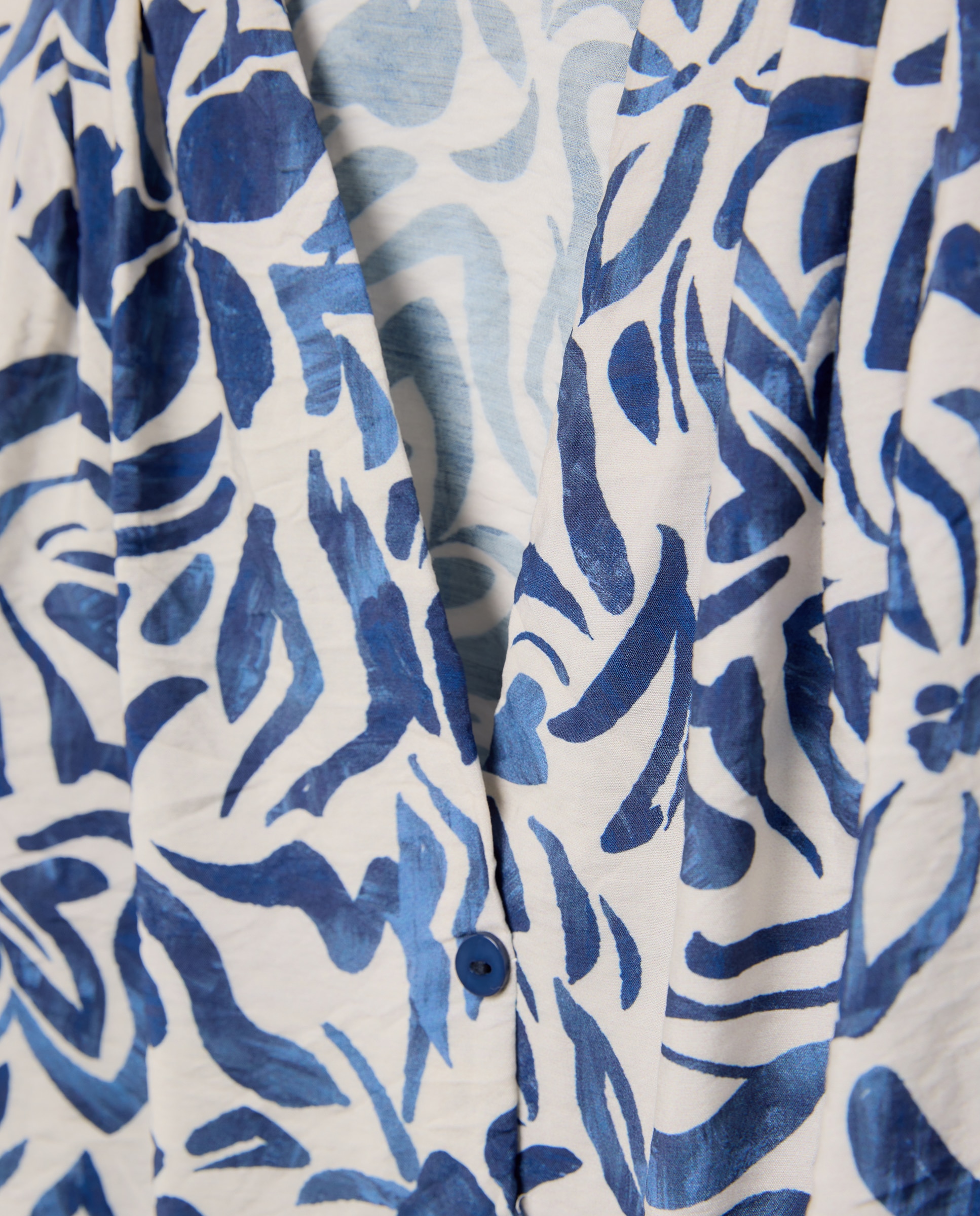 Camisa estampada com manga comprida Azul-marinho-5
