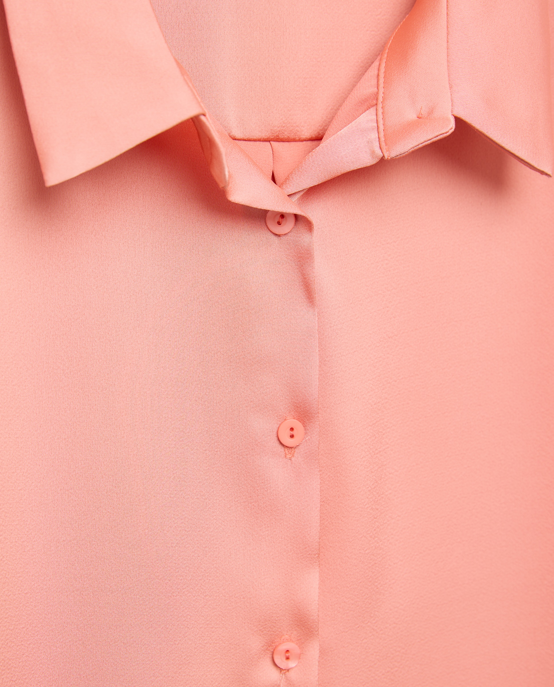 Camisa lisa com manga comprida Coral-5