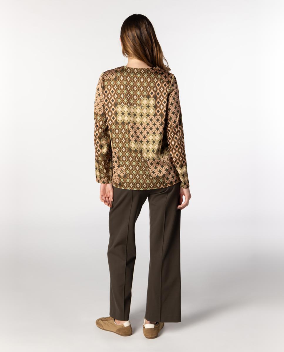 Blusa de mulher com Decote em V Multicolor-2