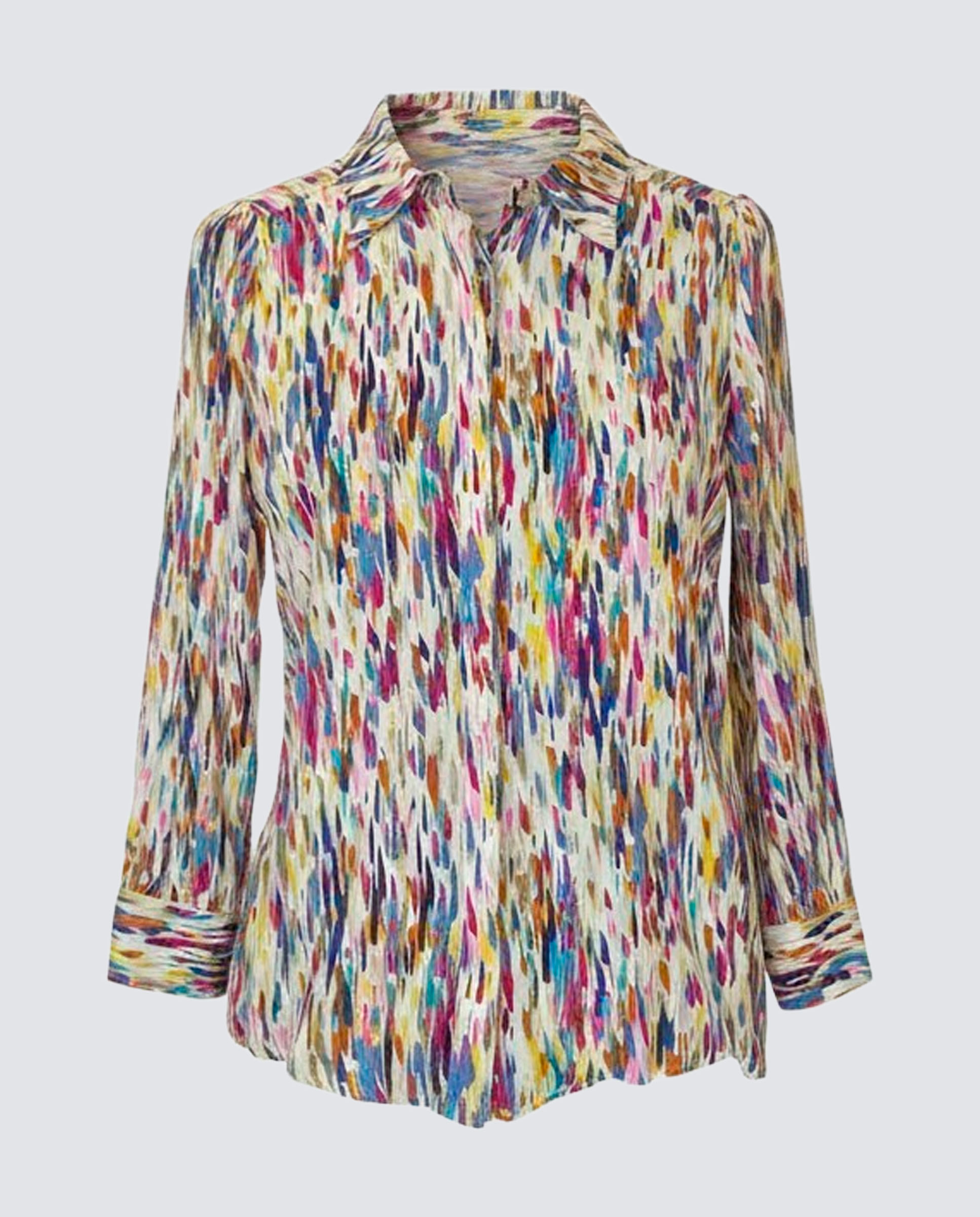 Camisa de mujer estampada, manga larga. - Zermatt - Multicolor Multicolor-4