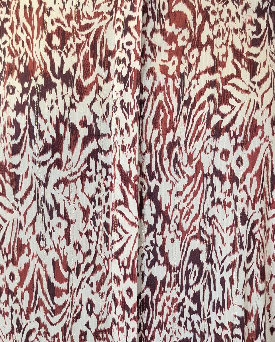 Camisa de mujer estampada, manga larga. - Zermatt - Granate Granate-3