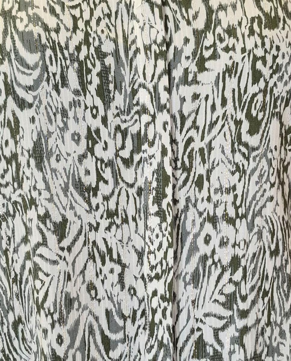 Camisa de mujer estampada, manga larga. - Zermatt - Verde Verde-3