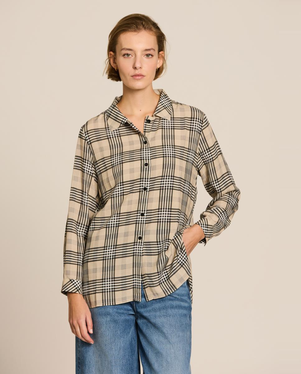 Imagem 0 de Camisa com Estampado aos Quadrados