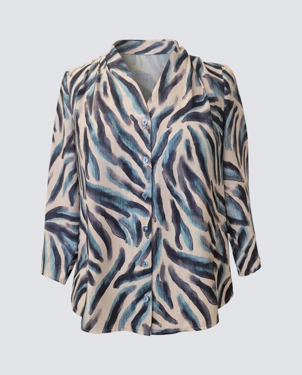 Camisa de mujer estampada Multicolor Zermatt Multicolor-3