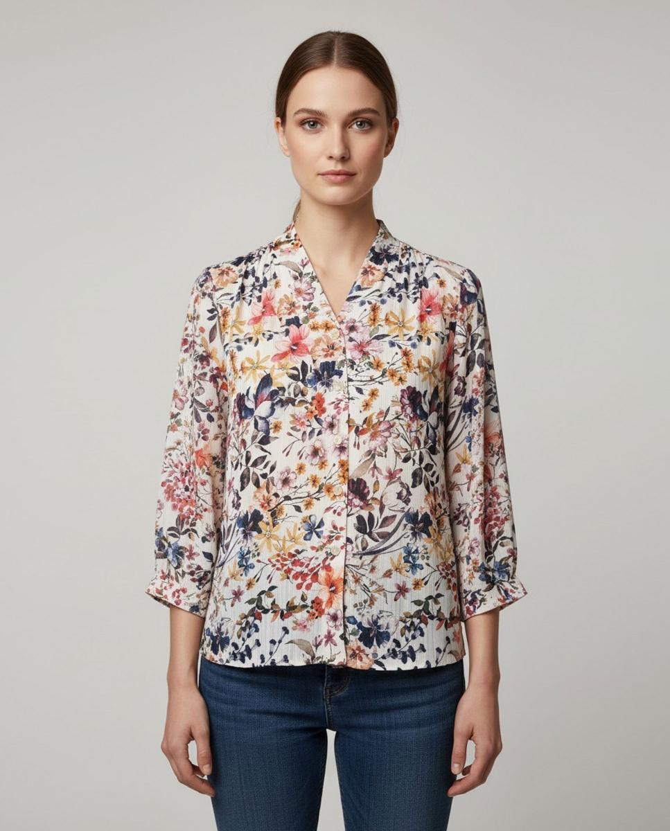 Imagem 0 de Blusa Estampada com Manga Comprida