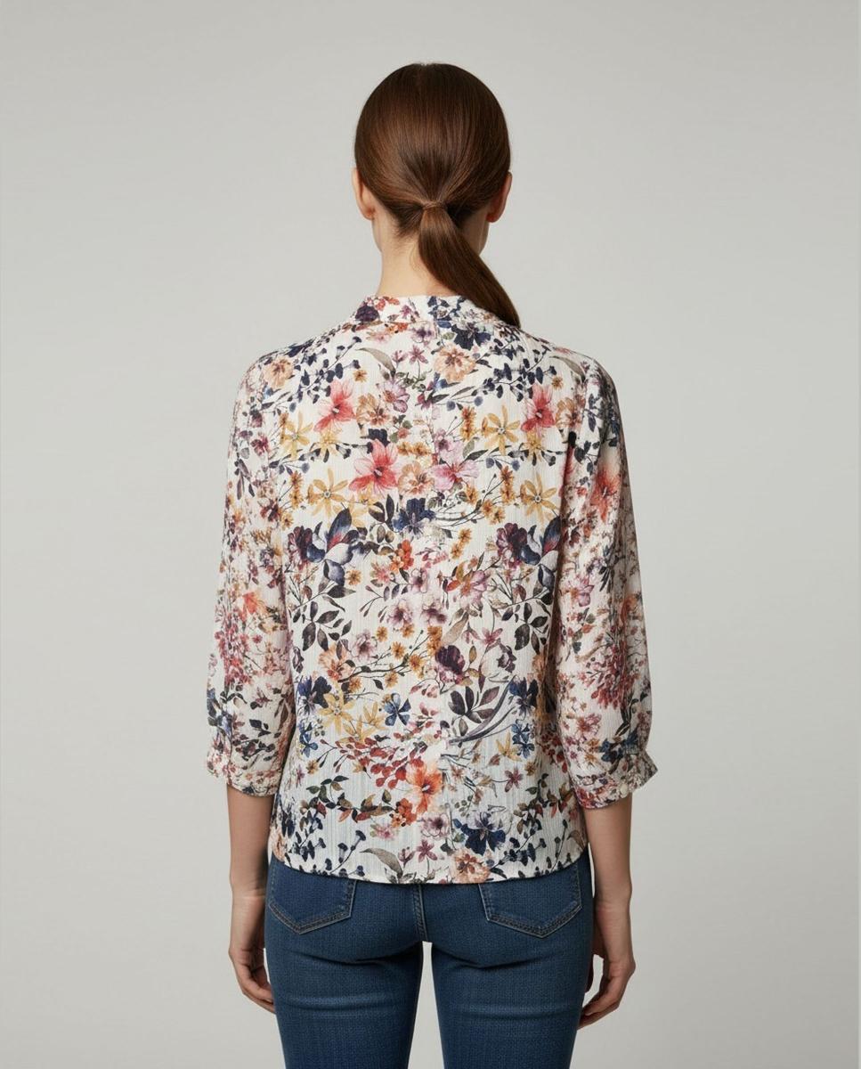 Blusa Estampada com Manga Comprida Multicolor-2